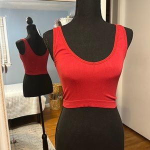 COLSIE FITTED DEEP RED TANK SIZE XS